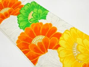 リサイクル　花模様織出し袋帯